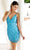 Primavera Couture 4230 - V-Neck Open Back Cocktail Dress Special Occasion Dress 00 / Crystal Blue