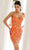 Primavera Couture 4230 - V-Neck Open Back Cocktail Dress Special Occasion Dress