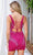 Primavera Couture 4232 - Beaded Appliqued V-Neck Cocktail Dress Special Occasion Dress