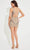 Primavera Couture 4232 - Beaded Appliqued V-Neck Cocktail Dress Special Occasion Dress