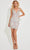 Primavera Couture 4238 - Beaded Plunging V-Neck Cocktail Dress Special Occasion Dress 00 / Ivory