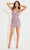 Primavera Couture 4238 - Beaded Plunging V-Neck Cocktail Dress Special Occasion Dress 00 / Lilac