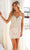 Primavera Couture 4243 - Fitted Sequin Cocktail Dress Special Occasion Dress 00 / Ivory