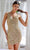 Primavera Couture 4249 - V-Neck Embellished Cocktail Dress Special Occasion Dress 00 / Gold