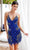 Primavera Couture 4251 - V-Neck Beaded Lattice Cocktail Dress Special Occasion Dress