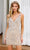 Primavera Couture 4260 - V-Neck Beaded Cocktail Dress Special Occasion Dress 00 / Nude