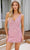 Primavera Couture 4262 - V-Neck Sleeveless Cocktail Dress Special Occasion Dress 00 / Rose Pink