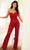 Primavera Couture 4272 - Sweetheart Neck Strapless Jumpsuit Special Occasion Dress 00 / Red