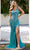 Primavera Couture 4333 - Swirl Ornate Prom Dress Prom Dresses 000 / Teal