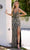 Primavera Couture 4343 - High Slit Ornate Prom Dress Prom Dresses 000 / Black Gold