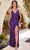 Primavera Couture 4371 - Sequin Adorned Crisscross Back Prom Dress Prom Dresses 000 / Purple