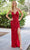 Primavera Couture 4371 - Sequin Adorned Crisscross Back Prom Dress Prom Dresses 000 / Red