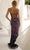 Primavera Couture 4387 - Plunging V-Neck Sequin Prom Gown Evening Dresses