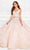 Princesa by Ariana Vara PR11921 - Beaded Lace with Cape Ball Gown Quinceanera Dresses 00 / Blush