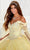 Princesa by Ariana Vara PR22021 - Basque Bodice Quinceañera Ball Gown Quinceanera Dresses 00 / Lt Yellow