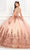 Princesa by Ariana Vara PR22026 - Short Sleeve Glitter Tulle Ball Gown Quinceanera Dresses