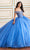 Princesa by Ariana Vara PR30180 - Lace Applique Sweetheart Ball Gown Quinceanera Dresses 00 / Blue Moon