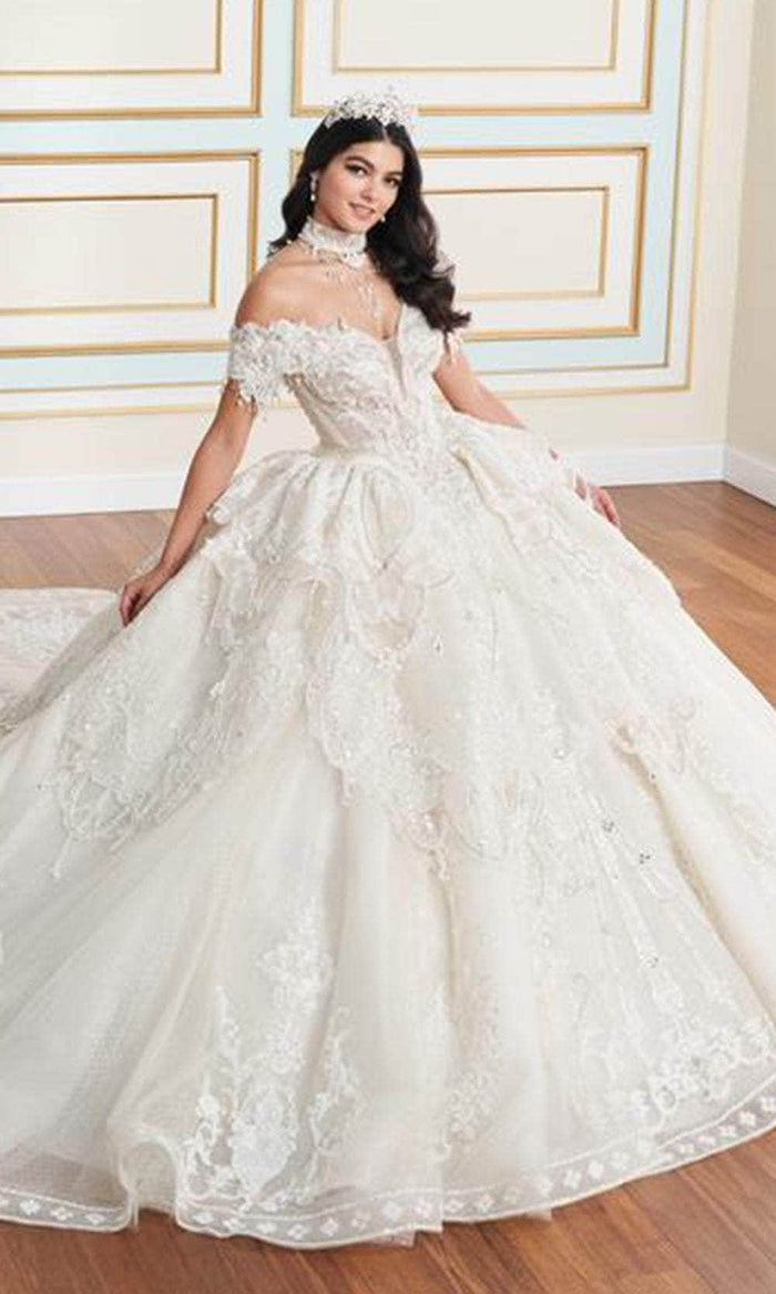 Princesa by Ariana Vara PR70101 - Embellished Sweetheart Neck Ballgown Quinceanera Dresses 00 / Iv/Champ