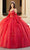 Quinceanera Collection 26066 - Embellished Ballgown Quinceanera Dresses 0 / Red