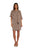 R&M Richards 8749P - Embellished Asymmetric Poncho Formal Dress Special Occasion Dress 14P / Mocha