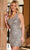 Rachel Allan 30042 - One Shoulder Fringes Homecoming Dress Cocktail Dresses 00 / Silver