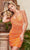 Rachel Allan 30054 - Beaded V-Neck Homecoming Dress Cocktail Dresses 00 / Tangerine