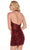 Rachel Allan - 40047 Embroidered Halter Neck Short Dress - 1 pc Burgundy in Size 4 Available Party Dresses 4 / Burgundy