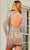 Rachel Allan 40196 - High Neck Beaded Cocktail Dress Cocktail Dresses 8 / Nude Silver