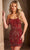 Rachel Allan 40273 - Sleeveless Sequin Embellished Cocktail Dress Cocktail Dresses 00 / Burgundy