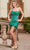 Rachel Allan 40301 - One Sleeve Sequin Embellished Cocktail Dress Cocktail Dresses 00 / Jade