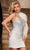 Rachel Allan 40303 - Strapless Hot fix Embellished Cocktail Dress Cocktail Dresses 00 / White Silver