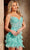 Rachel Allan 40313 - Sleeveless Feather Detailed Cocktail Dress Cocktail Dresses 00 / Mint