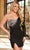 Rachel Allan 40322 - One Shoulder Rhinestone Beaded Dress Cocktail Dresses 00 / Black