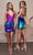 Rachel Allan 40406 - Sequin Deep V-Neck Cocktail Dress Cocktail Dresses