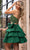 Rachel Allan 40414 - Tiered Skirt Beaded V-Neck Cocktail Dress Homecoming Dresses