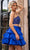 Rachel Allan 40414 - Tiered Skirt Beaded V-Neck Cocktail Dress Homecoming Dresses