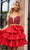 Rachel Allan 40414 - Tiered Skirt Beaded V-Neck Cocktail Dress Homecoming Dresses