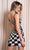 Rachel Allan 40428 - Sleeveless Edgy Checkered Cut Out Cocktail Dress Cocktail Dresses