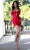 Rachel Allan 40433 - Knotted Sweetheart Sheath Cocktail Dress Special Occasion Dress 00 / Red