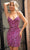 Rachel Allan 40446 - Asymmetrical Neckline Sequined Cocktail Dress Cocktail Dresses