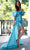 Rachel Allan 40462 - Ruffle Detailed Off-Shoulder Cocktail Dress Special Occasion Dress 00 / Aqua Blue