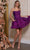 Rachel Allan 40470 - Ruched Bodice Sweetheart Cocktail Dress Special Occasion Dress 00 / Ultraviolet