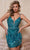 Rachel Allan 40471 - Sequin Embellished Plunging V-Neck Cocktail Dress Special Occasion Dress