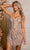 Rachel Allan 40483 - Strapless Plunging Neck Cocktail Dress Cocktail Dresses 00 / Champagne