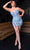 Rachel Allan 40483 - Strapless Plunging Neck Cocktail Dress Cocktail Dresses 00 / Powder Blue