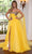 Rachel Allan 50290 - Embellished Strapless Bodice Prom Gown Special Occasion Dress 00 / Yellow Multi