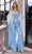 Rachel Allan 50305 - Sweetheart Embellished Jumpsuit with Cape Formal Pantsuits 00 / Powder Blue