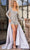 Rachel Allan 50311 - Long Sleeve Bead Embellished Romper Prom Dresses 00 / Silver