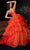 Rachel Allan 50312 - Strapless Plunging Sweetheart Neck Ballgown Special Occasion Dress 00 / Tangerine