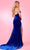 Rachel Allan 70494 - High Slit Velvet Prom Dress Special Occasion Dress